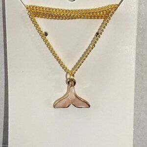 Pink Dolphin Tale Necklace